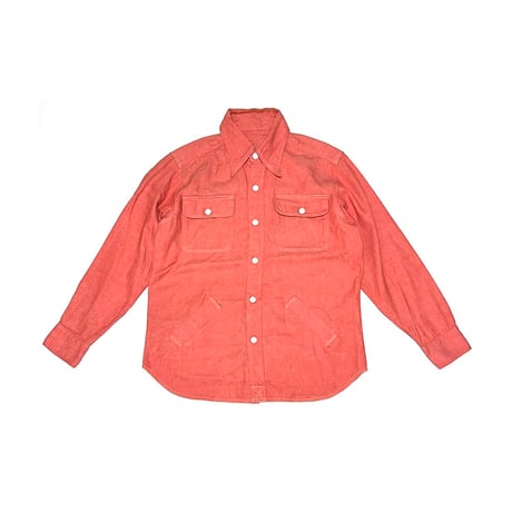【USED】70's UNKNOWN VINTAGE 4-POCKET SHIRT