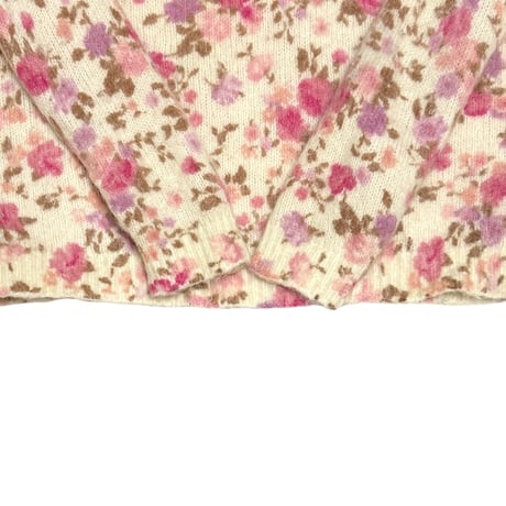 【USED】2010's LA MAILLE SÉZANE Floral Kid Mohair Knit