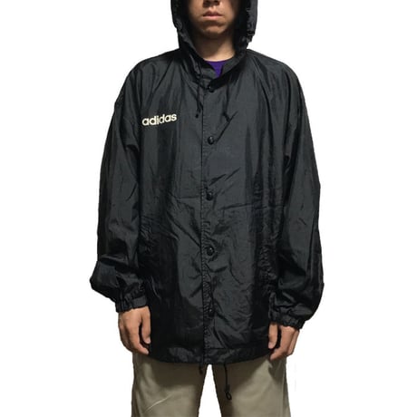 【USED】90'S ADIDAS HOODED COACH JACKET