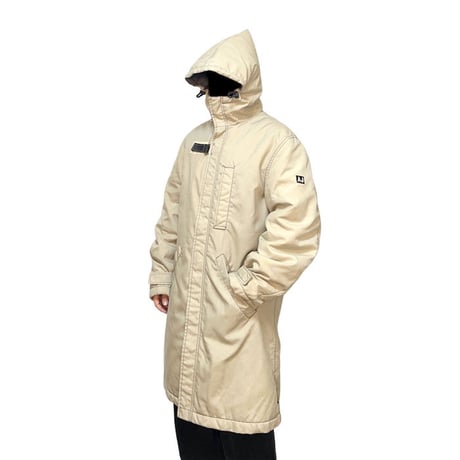 【USED】90'S ARMANI JEANS BALLISTIC NYLON HOODED ZIP COAT