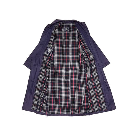 【USED】80's Burberrys ONE PANEL SLEEVE BALMACAAN COAT NAVY MADE IN ENGLAND