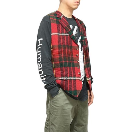 【USED】90'S POLO BY RALPH LAUREN TARTAN CHECK GILLET
