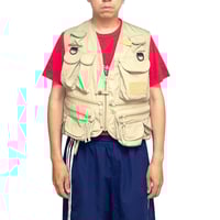 【USED】90's OLD GAP 19-POCKET FISHING VEST