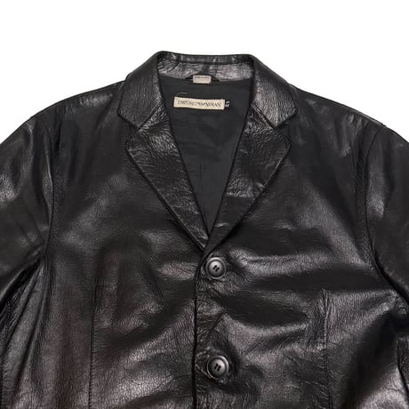 【USED】90's-00's EMPORIO ARMANI CALF LEATHER 3B BLAZER