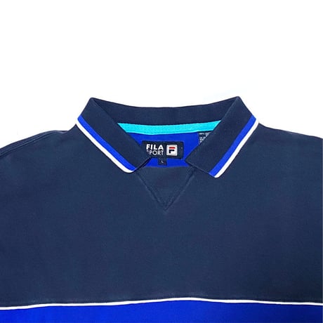 【USED】90'S-00'S FILA SPORT L/S POLO SHIRT