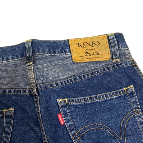 【USED】90's HYSTERIC GLAMOUR "KINKY" Panel Cut Flared Jeans