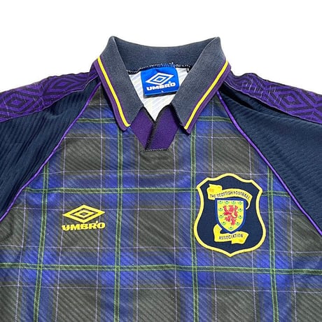 【USED】90'S OLD UMBRO SCOTLAND 94-96 HOME FOOTBALL SHIRT