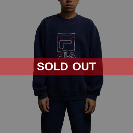 【USED】90'S  FILA EMBROIDERY LOGO SWEATSHIRT