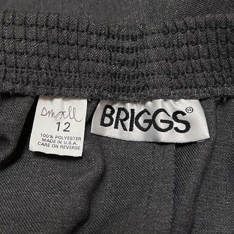 【USED】80'S-90'S BRIGGS NEW YORK SLACKS EASY PANTS GRY