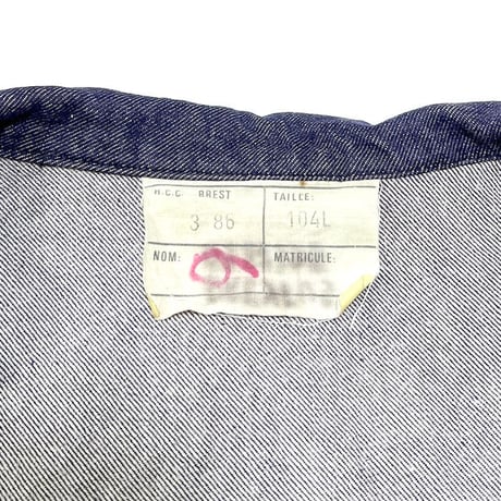 【USED】80'S FRENCH NAVY SAILOR DENIM JACKET