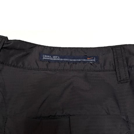 【USED】00's NIKE INT'L RIPSTOP NYLON PANTS BLACK