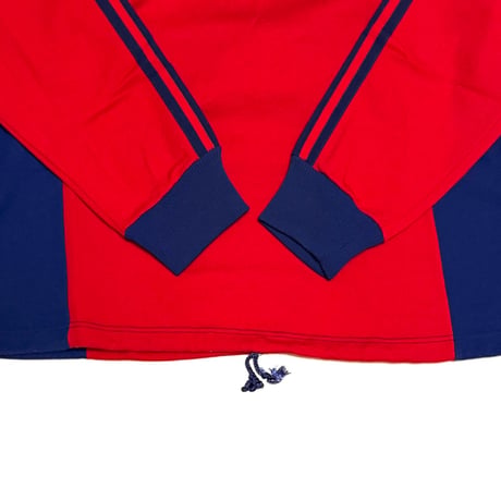 【USED】80's adidas Trefoil Half-Zip Track Top Red/Navy Made in Yugoslavia