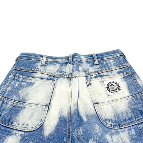 【USED】00'S MILKCRATE ATHLETICS BLEACHED DENIM SHORTS