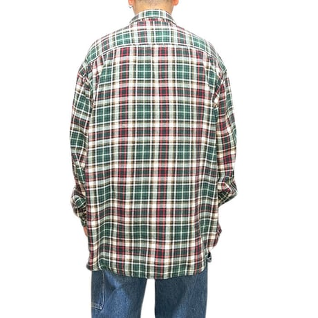 【USED】90'S OLD GAP PLAID FLANNEL SHIRT