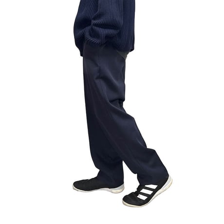 【USED】80'S-90'S BRIGGS NEW YORK SLACKS EASY PANTS NVY