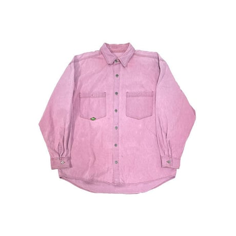 【USED】80'S QUIKSILVER COTTON SHIRT PINK PURPLE