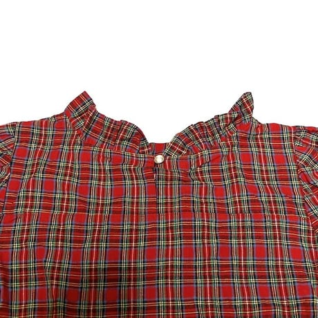 【USED】80'S TARTAN CHECK L/S TOP