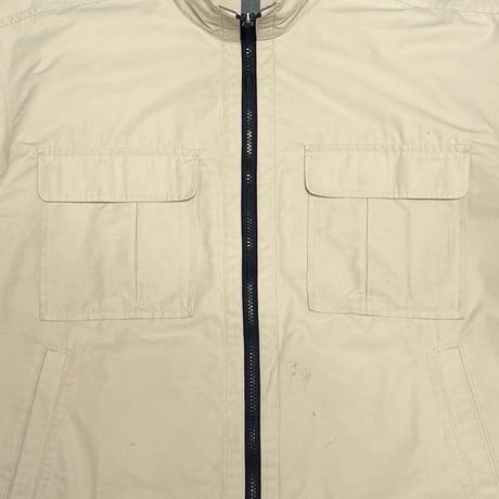 【USED】90's-00's NIKE Double Zip Minimal Utility Jacket Light Beige