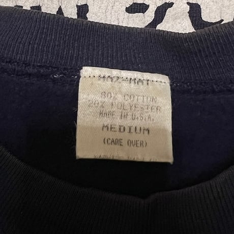 【USED】90's HAZ-MAT CENTER LOGO SWEATSHIRT