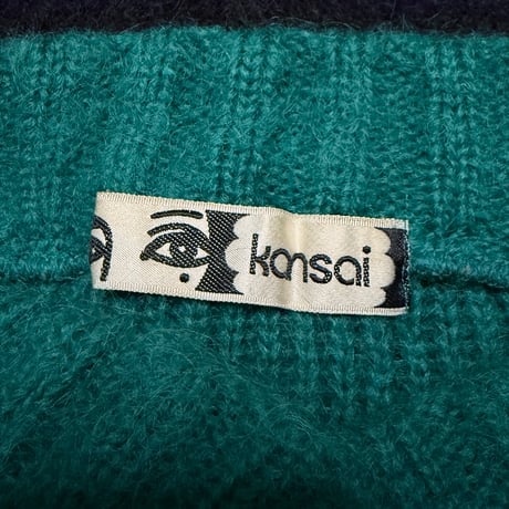【USED】80's KANSAI Gradient Stripe Knit Cardigan