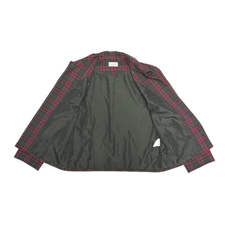 【USED】90's CLICHY Tartan Plaid Short Jacket Made in Canada