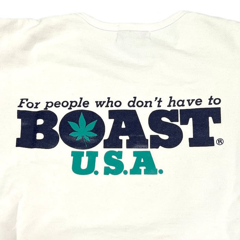 USED】90'S BOAST U.S.A. MARIJUANA SWEATSHIRT |