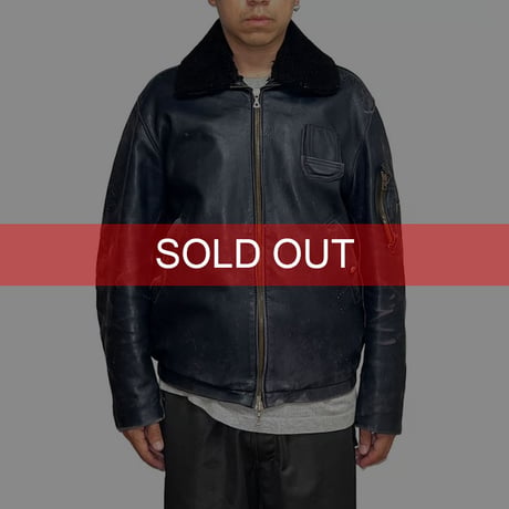 【USED】70's FRENCH AIR FORCE FLIGHT LEATHER JACKET
