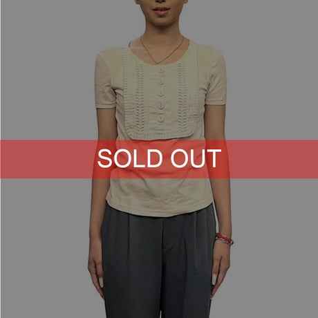 【USED】00'S CHLOE COTTON RIB S/S TOP