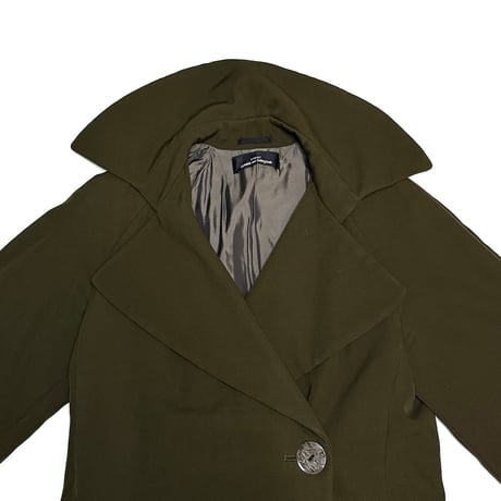 【USED】tricot COMME des GARÇONS 1996 Olive Wool Maxi Long Coat