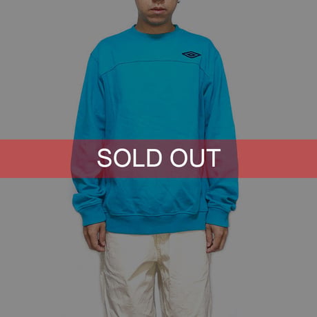 【USED】00'S UMBRO SWEATSHIRT TURQUOISE BLUE