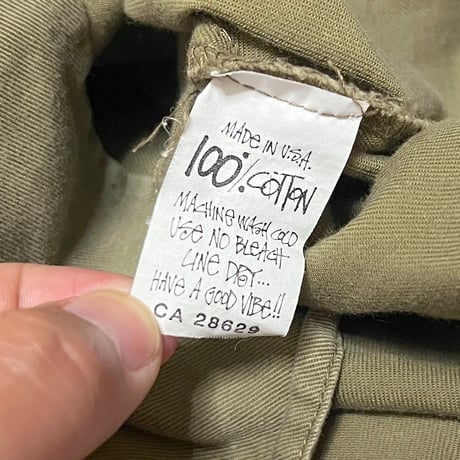 【USED】90s STUSSY SNAP BUTTON SHIRT