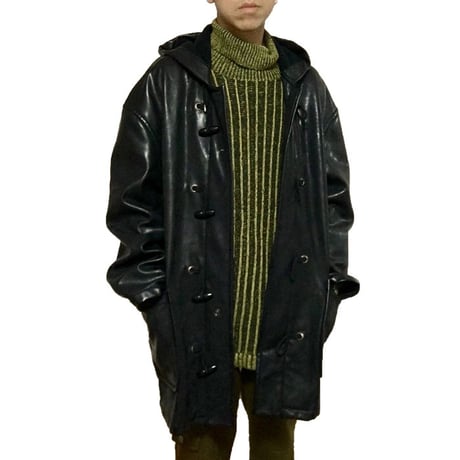 【USED】OVERSIZED HIGH NECK KNIT TOP