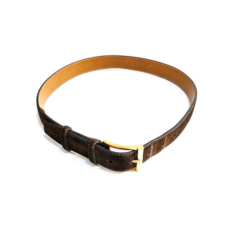 【USED】J.M.WESTON NUBUCK LEATHER BELT "DEMI-JONC"