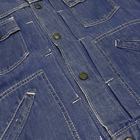 【USED】60's DUCK HEAD  COLLAR LESS TRUCKER DENIM JACKET