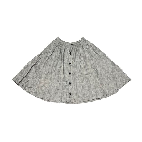 【USED】tricot COMME des GARCONS 1990 GLEN CHECK CREASED SKIRT