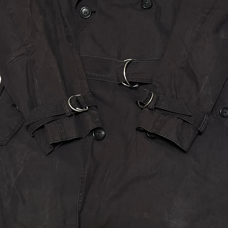 【USED】RAF SIMONS 2001-2002AW "Riot Riot Riot" WAXED TRENCH COAT