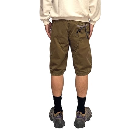 【USED】00's SPYDER Graphic Cotton Shorts Brown