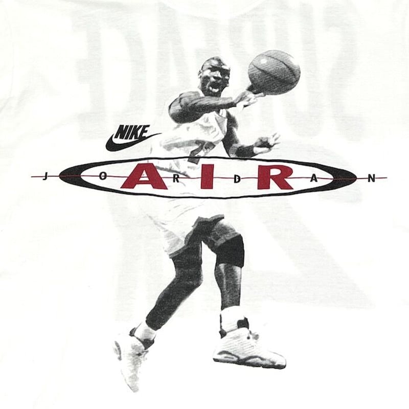 USED】90'S NIKE JORDAN SURFACE 2 AIR T-SHIRT |
