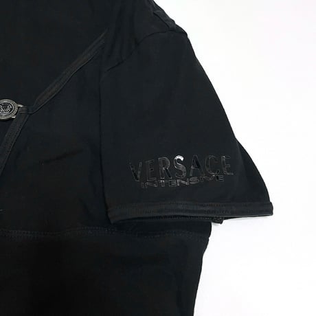 【USED】00's VERSACE INTENSIVE COTTON DRESS BLACK