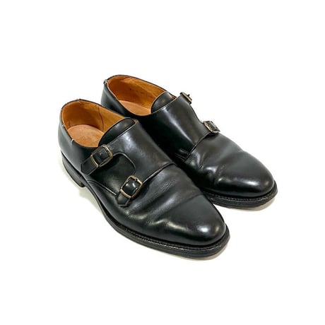【USED】POLO RALPH LAUREN DOUBLE MONK STRAP BLACK LEATHER SHOES