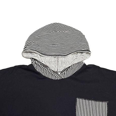 【USED】80's-90's JENNA LANE New York Striped Hood Crop Top
