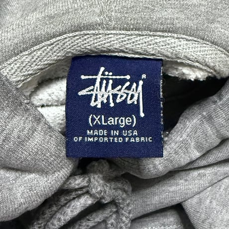 【USED】90's-00's STUSSY StuC HOODIE GRAY
