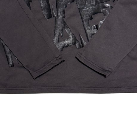 【USED】90's MTM by Mugler Trademark Rubber Print Stretch Top