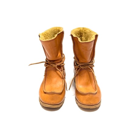 【USED】70's-80's Pirkko Shearling-Lined Leather Winter Boots