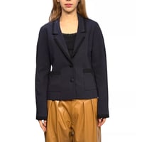 【USED】CHANEL UNIFORM 2014PRE Navy Tailored Jacket Made in France