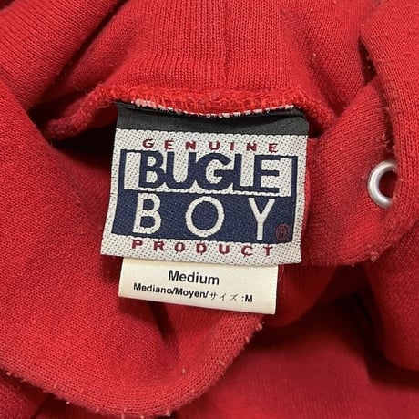 【USED】90'S BUGLE BOY REFLECTIVE PRINT HOODIE