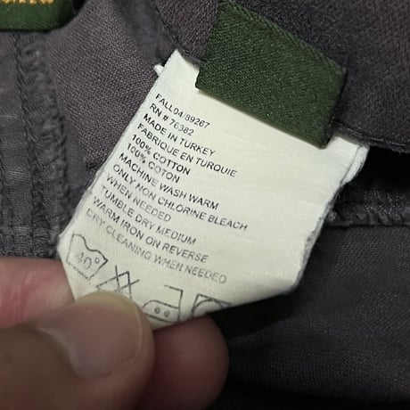 【USED】90's-00's Timberland COTTON CARGO PANTS GRAY BROWN