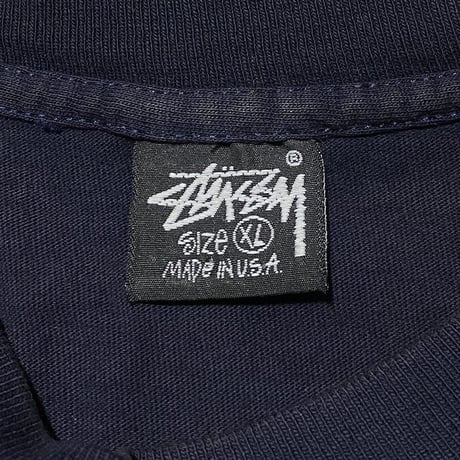 【USED】90'S STUSSY CLUB MOTIF LOGO T-SHIRT