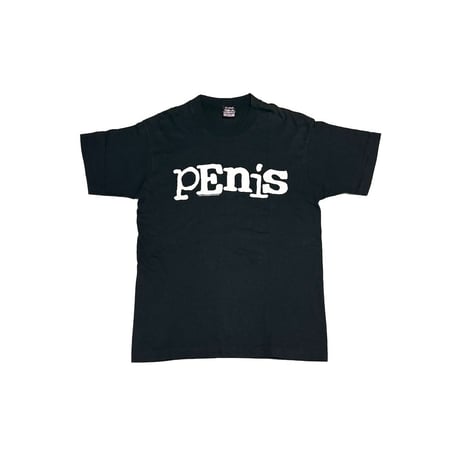 【USED】90's OLD GHOSTS DESIGNS INC. "pEnis" Protest T-shirt