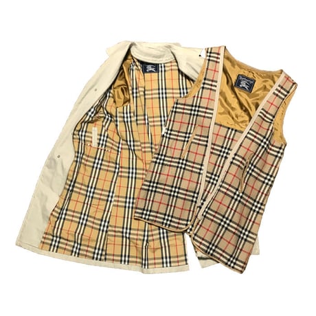 【USED】90'S BURBERRYS STAND FALL COLLAR COAT WITH LINER